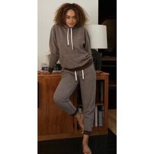 Feat full set of crew blanket blend &  joggers pinecone brown size xl